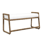 Araiza - Fabric Bench - Brown / White