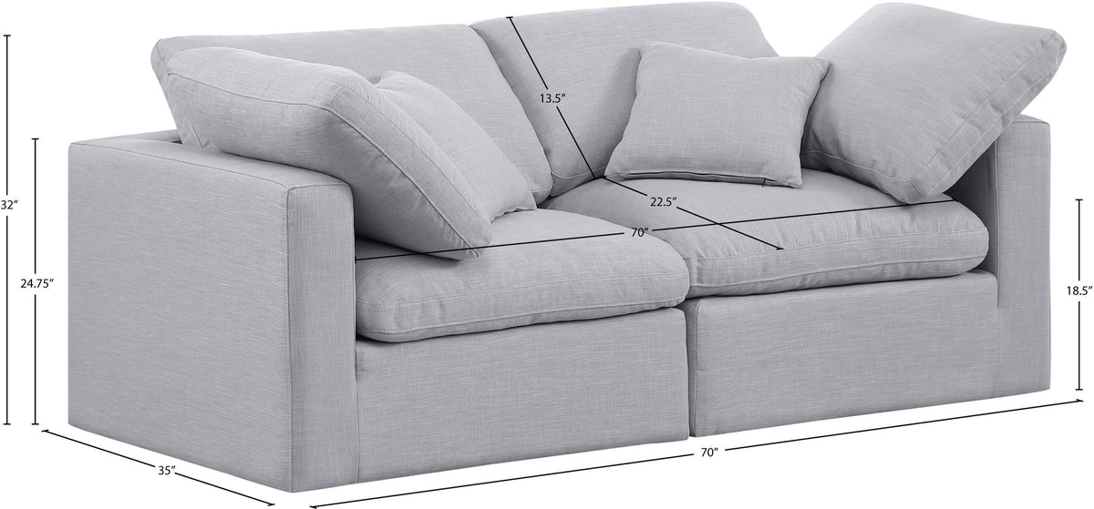 Indulge - Linen 2 Seat Modular Sofa
