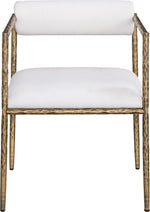 Axis - Linen Textured Cream Fabric Upholstered Dining Chair (Set of 2)
