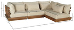 Mirella - 4 Piece Water Resistant Fabric Outdoor Patio Modular Sectional