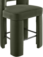 Zuno - Velvet Performance Fabric Upholstered Counter Stool (Set of 2)