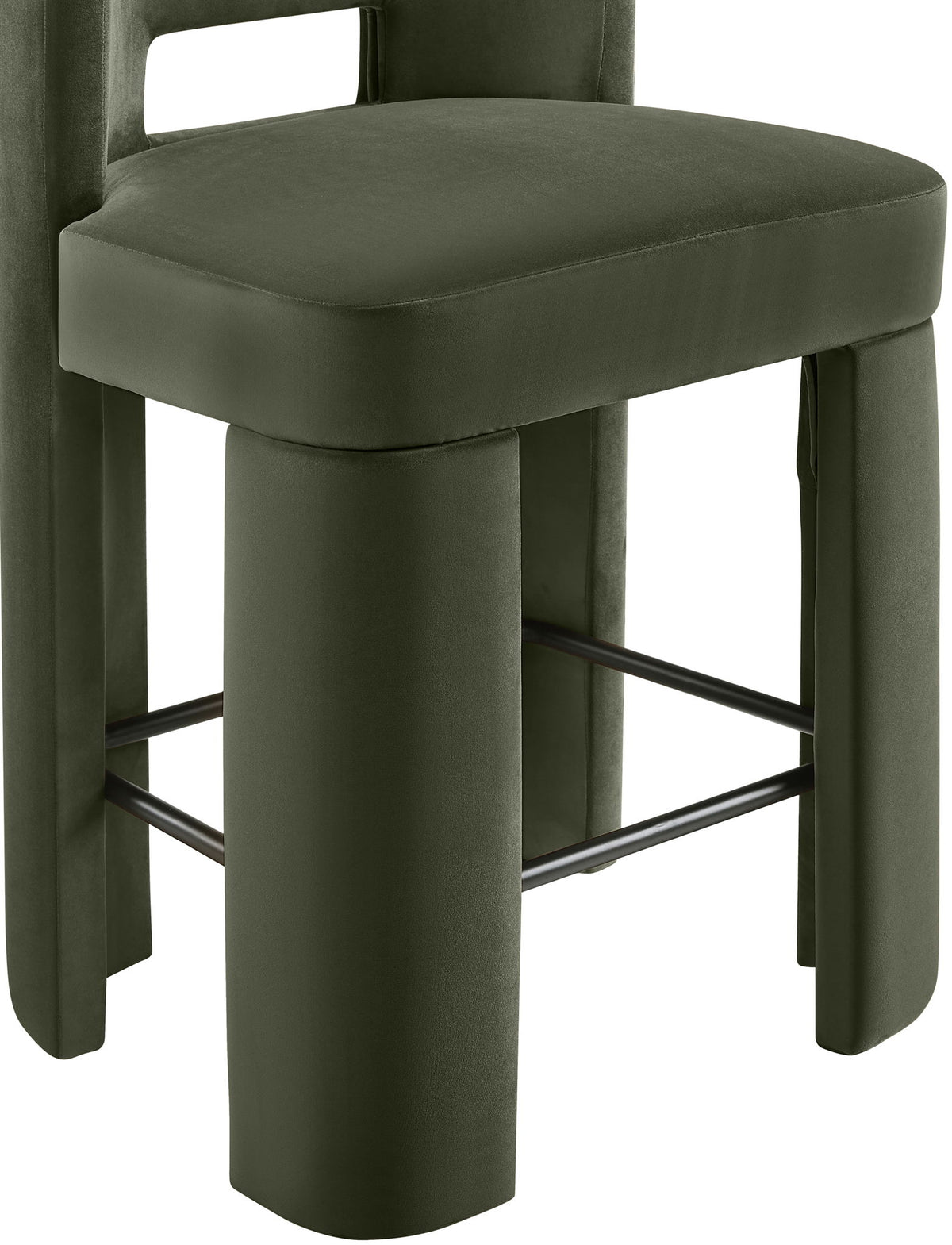 Zuno - Velvet Performance Fabric Upholstered Counter Stool (Set of 2)