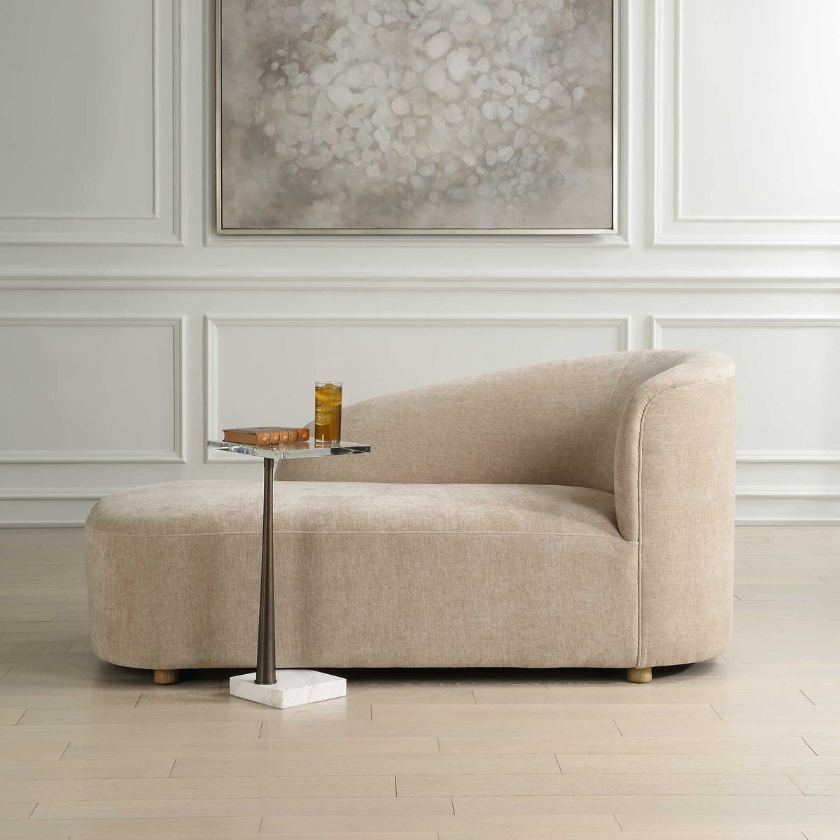 Fae - Arm Chaise Lounge - Beige