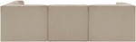 Rummi - Velvet Performance Fabric Upholstered 5 Piece Modular Sectional