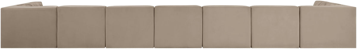 Rummi - Armless Velvet Performance Fabric Upholstered 9 Piece Modular Sectional