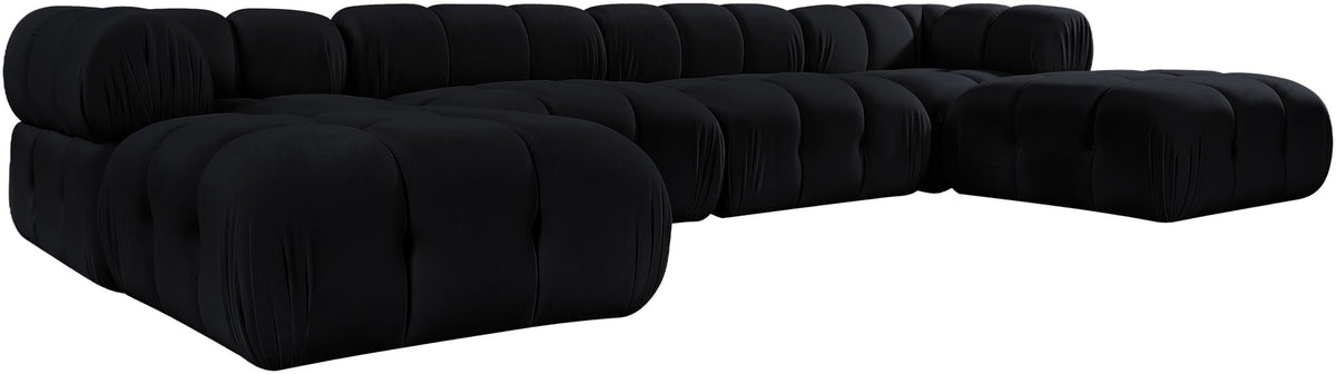 Orin - Velvet 6 Piece Modular Double Chaise Sectional