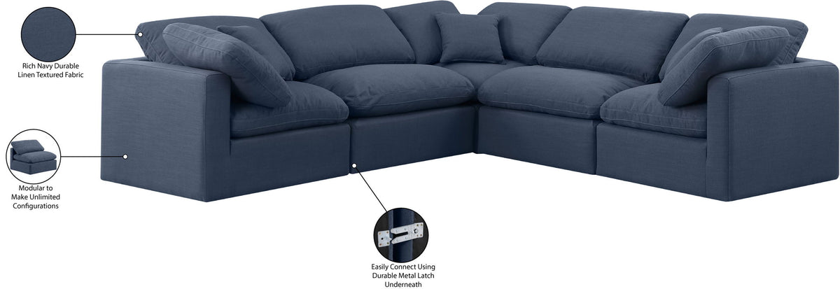 Indulge - Linen 5 Piece Modular Corner Sectional