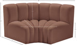 Arc - Faux Leather 2 Piece Modular Sofa