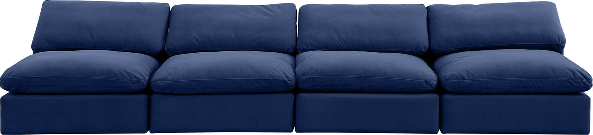 Comfy - Velvet Modular Armless Sofa 4 Seats
