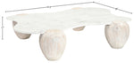 Liona - Marble And Acacia Wood Coffee Table