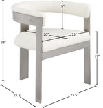 Romeo - Faux Leather Dining Chair With Silver Base (Set of 2)