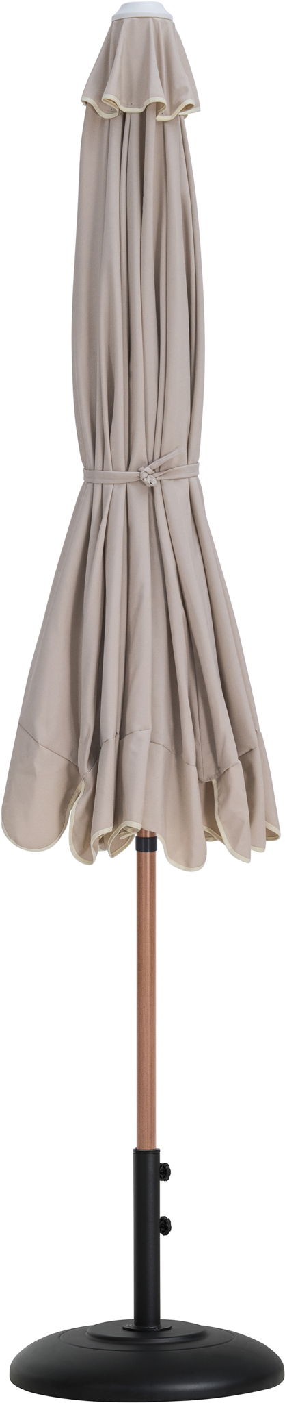Amalfi - Patio Umbrella - Black Base / Light Brown Pole