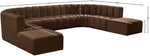 Arc - Velvet 10 Piece Modular Sofa - Brown