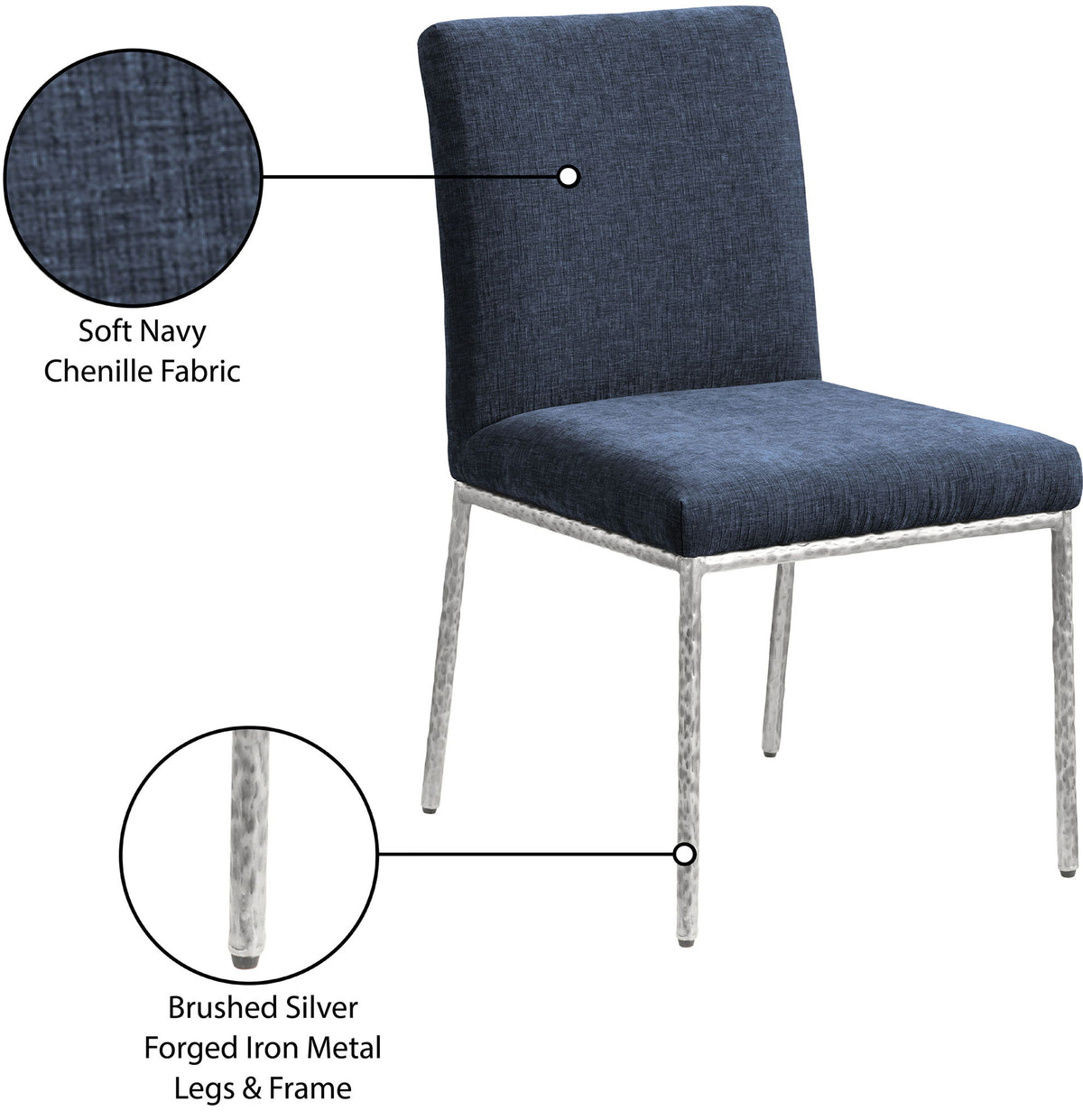 Reeves - Dining Side Chair (Set of 2) - Silver Base