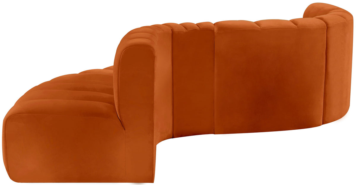 Arc - Velvet 6 Piece Curved Modular Sofa