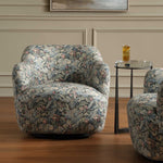 Ansel - Tapestry Swivel Chair - Green