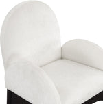Waldorf - Chenille Dining Arm Chair With Black Legs