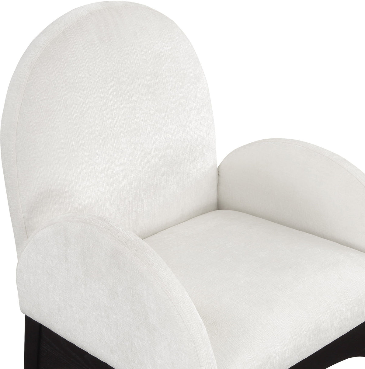 Waldorf - Chenille Dining Arm Chair With Black Legs