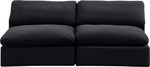 Comfy - Velvet Modular Armless Sofa 2 Seats