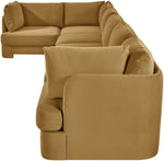 Hammond - Velvet Performance Fabric Upholstered 6 Piece L-Shaped Sectional