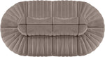 Rummi - Oval Velvet Performance Fabric Upholstered 8 Piece Modular Sectional