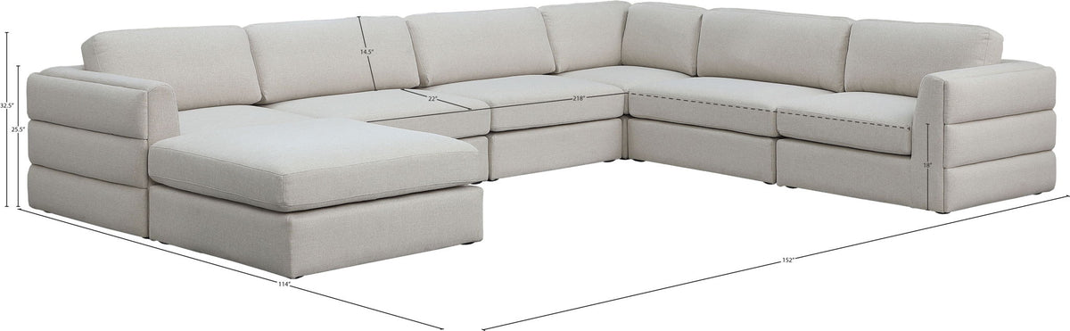 Beckham - 7 Piece Modular Sectional With Chaise