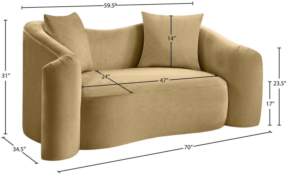Destin - Velvet Loveseat
