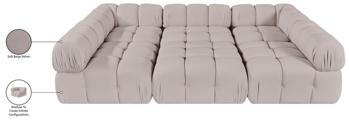Orin - Velvet 6 Piece Modular Sectional