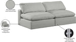 Comfy - Linen Modular Armless Sofa 2 Seats