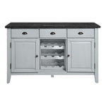 Lanton - Server - Natural Marble & Antique White