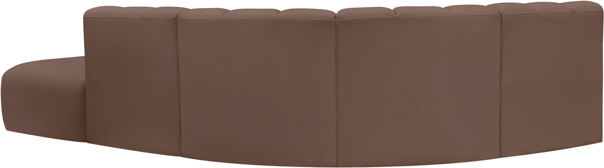Arc - Faux Leather 5 Piece Corner Modular Sofa