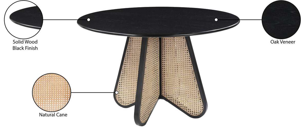 Butterfly - Solid Wood And Natural Cane Table
