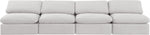 Indulge - Velvet 4 Seat Modular Armless Sofa
