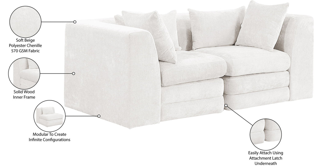 Stellar - 2 Piece 76" Upholstered Modular Loveseat