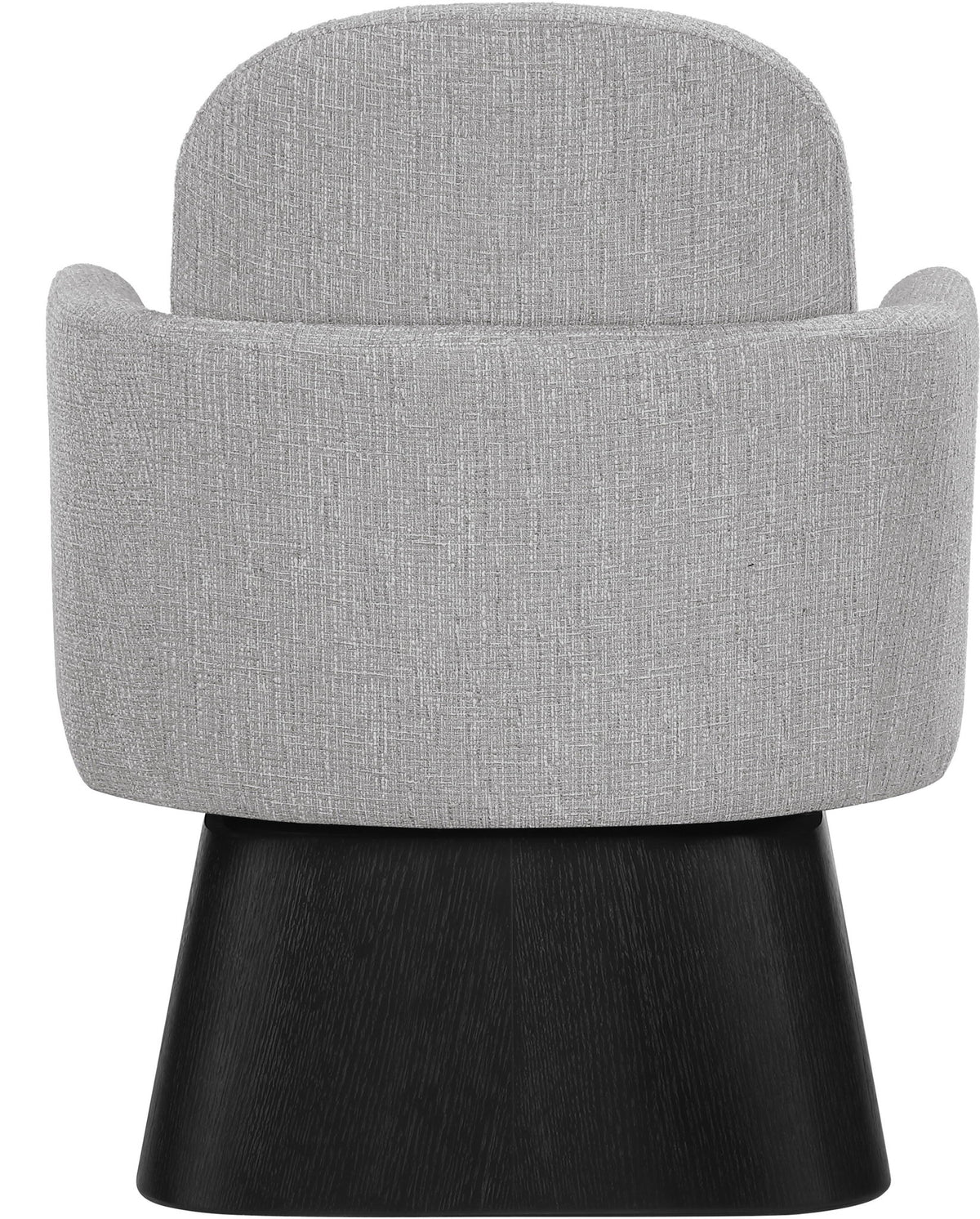 Marlowe - Linen Textured Fabric Upholstered Swivel Accent Chair - Stained Black