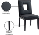 Gwendolyn - Faux Leather Dining Side Chair With Black Frame (Set of 2)