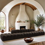 Ames - 5 Piece Boucle Upholstered Modular Sofa With 2 Armless Seats