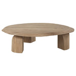 Tiernan - Reclaimed Oak Round Coffee Table - Woodtone