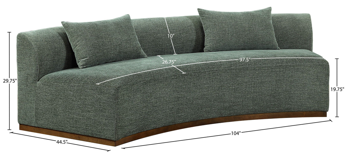 Avanti - 104" Chenille Fabric Upholstered Sofa