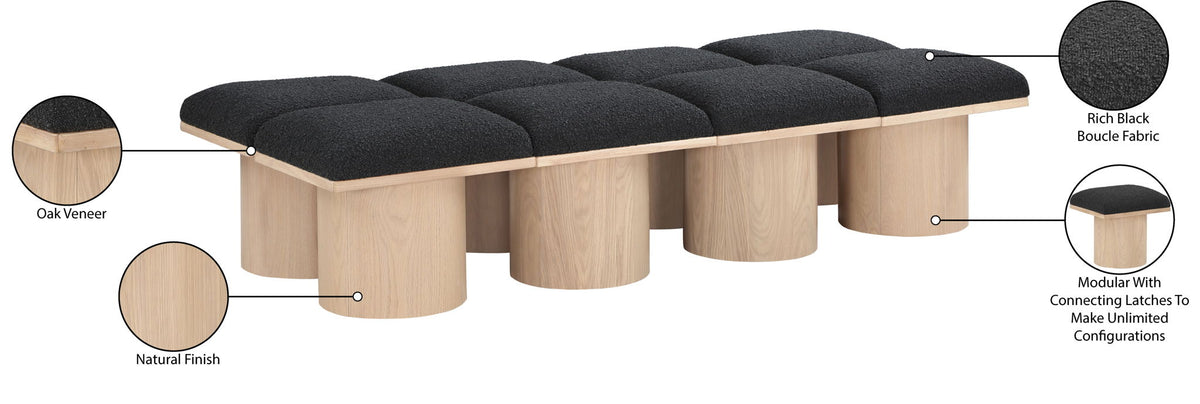 Pavilion - 8 Piece Modular Bench With Natural Base