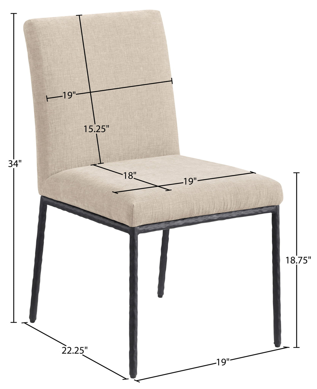 Reeves - Dining Side Chair (Set of 2) - Black Base