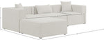 Cube - Linen 4 Piece Modular Sectional With Chaise