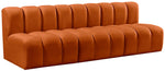 Arc - Velvet 3 Piece Modular Straight Sofa
