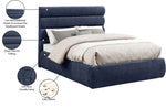 Adam - Chenille Fabric Bed With 52" Headboard
