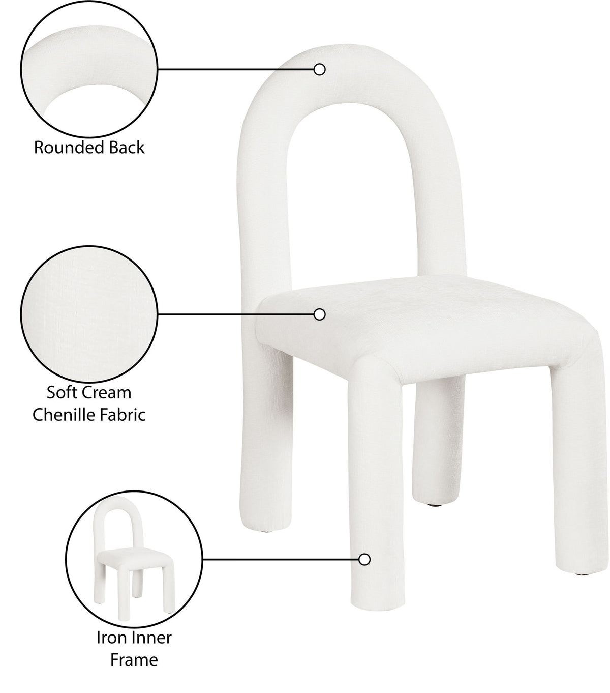 Amari - Chenille Fabric Dining Chair (Set of 2)