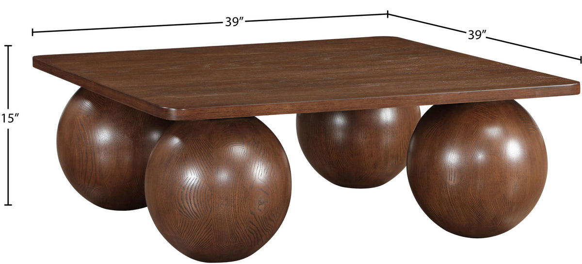Fitch - Oak Veneer Coffee Table - 4 Legs