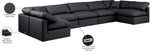Indulge - Faux Leather 7 Piece Modular U-Shaped Sectional