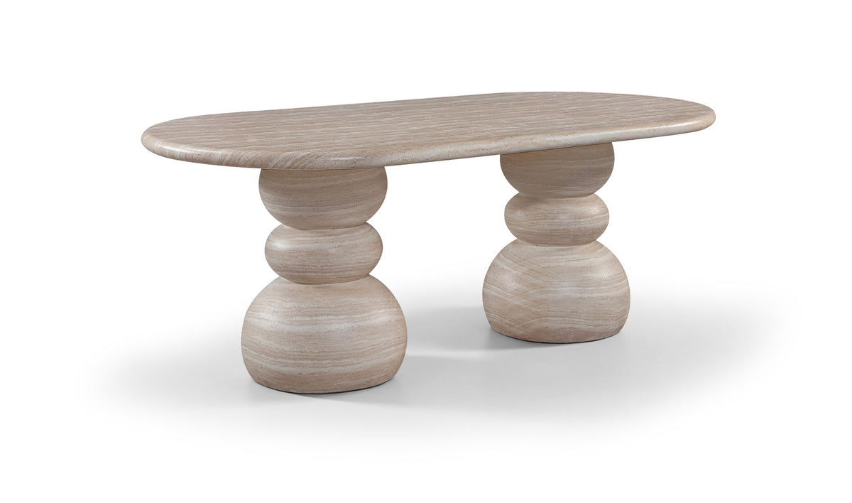 Navo - Indoor/Outdoor Dining Table - Travertine