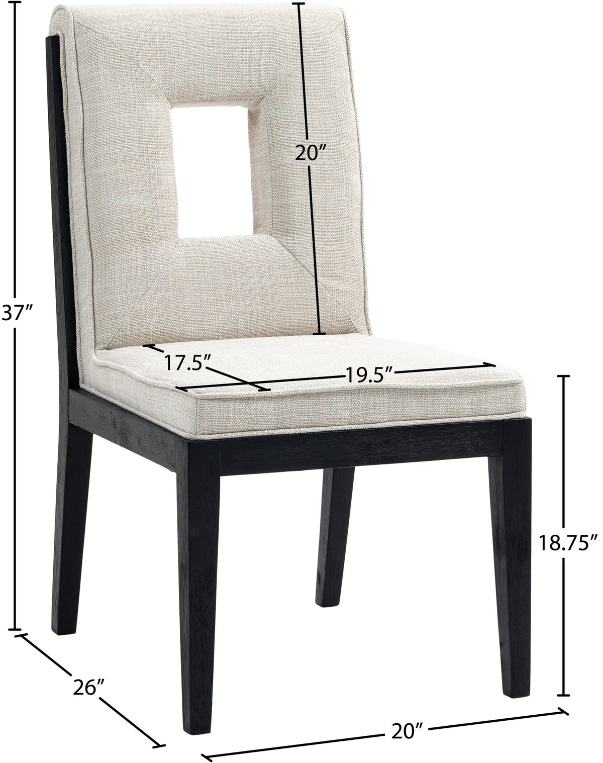 Gwendolyn - Dining Side Chair With Black Frame (Set of 2)