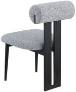 Dario - Boucle Dining Chair With Black Frame (Set of 2)
